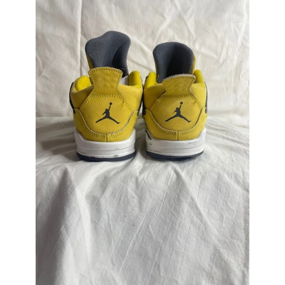 Jordan 4 IV Retro Yellow Black Toddler Shoes Sz 2.5Y